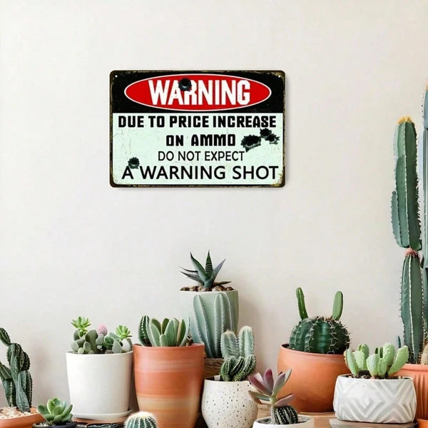 Metal Tin Wall Decoration - 20 cm x 20 cm