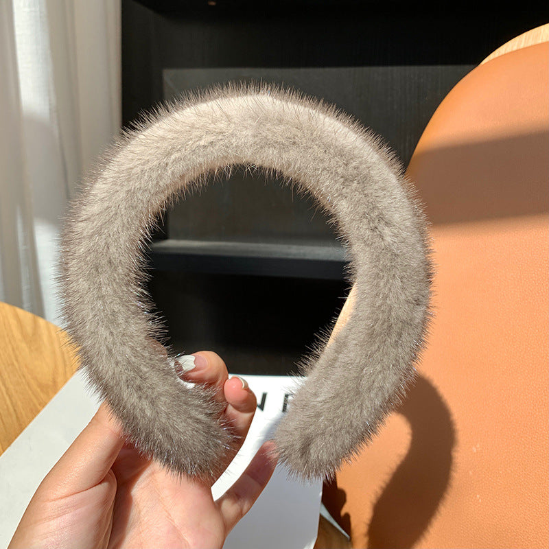 Plush Mink Hair Band - Soft & Fluffy Headband