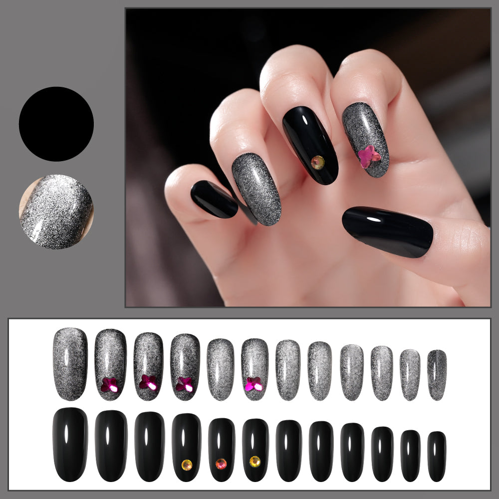 Star Cat's Eye Nail Patches - 24pc Kit with Jelly Glue