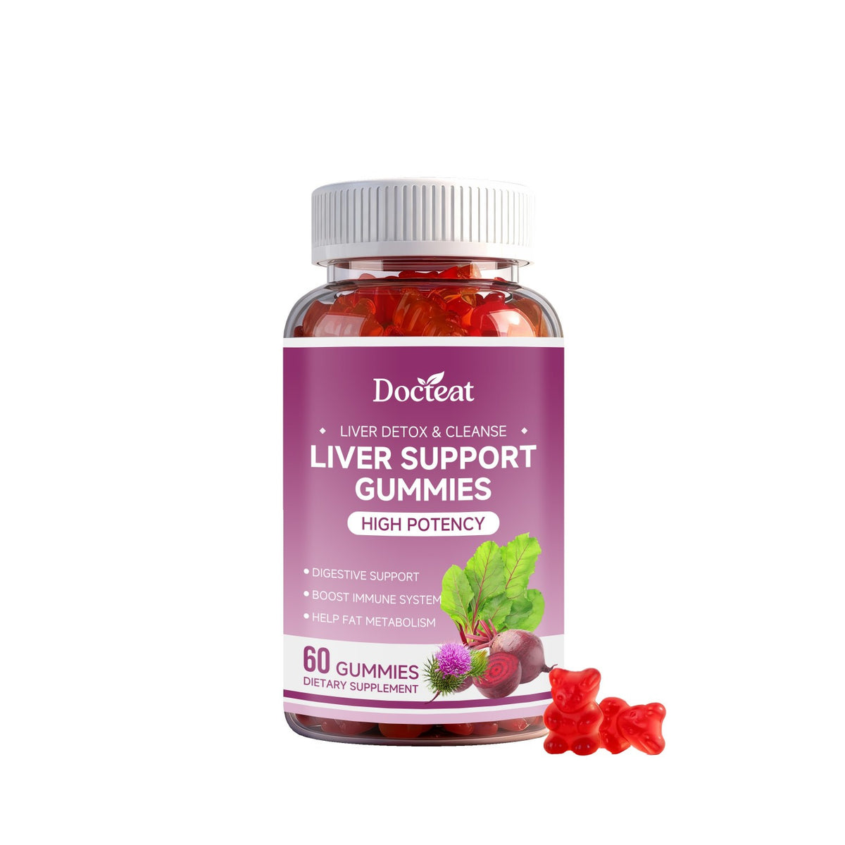 Natural Liver Support Gummies - 60 Count Dietary Supplement