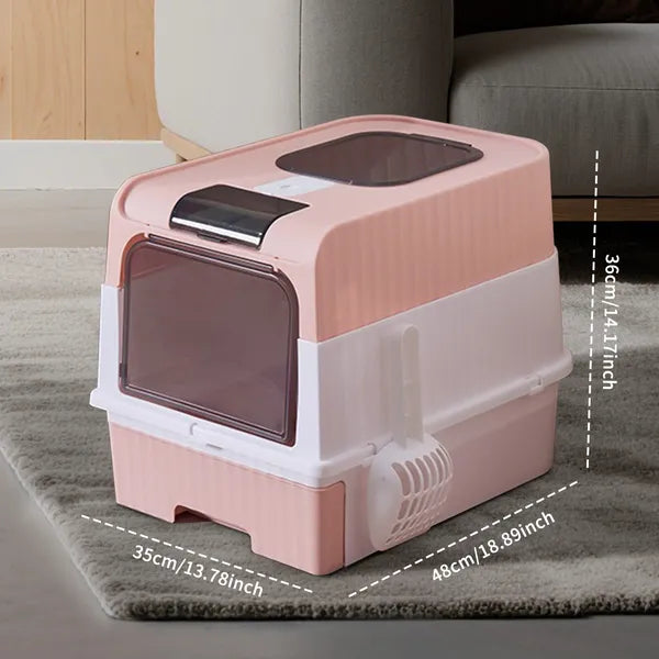 Automatic Cat Litter Box with Hands-Free & Silent Design for Multi-Cat Homes