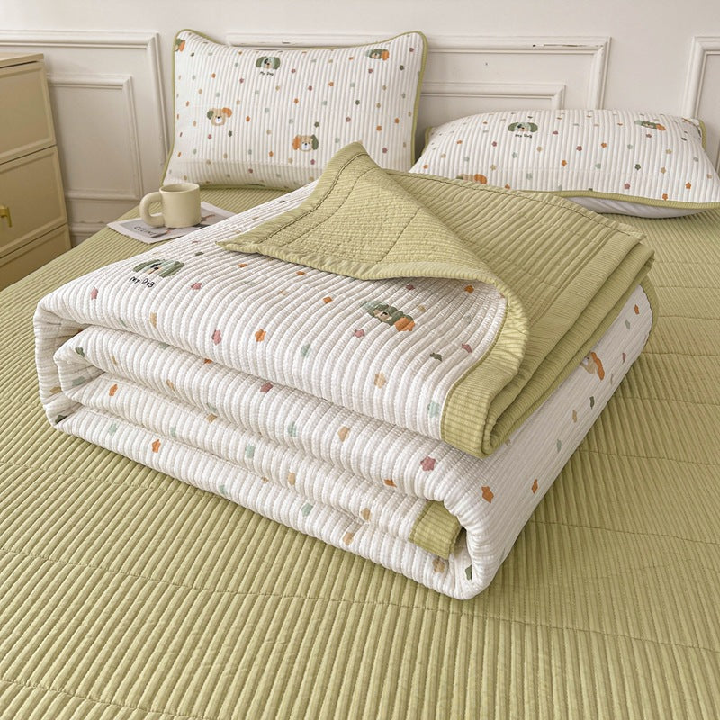 Three-Piece Quilted Bed Cover Set - Multiple Sizes & Patterns