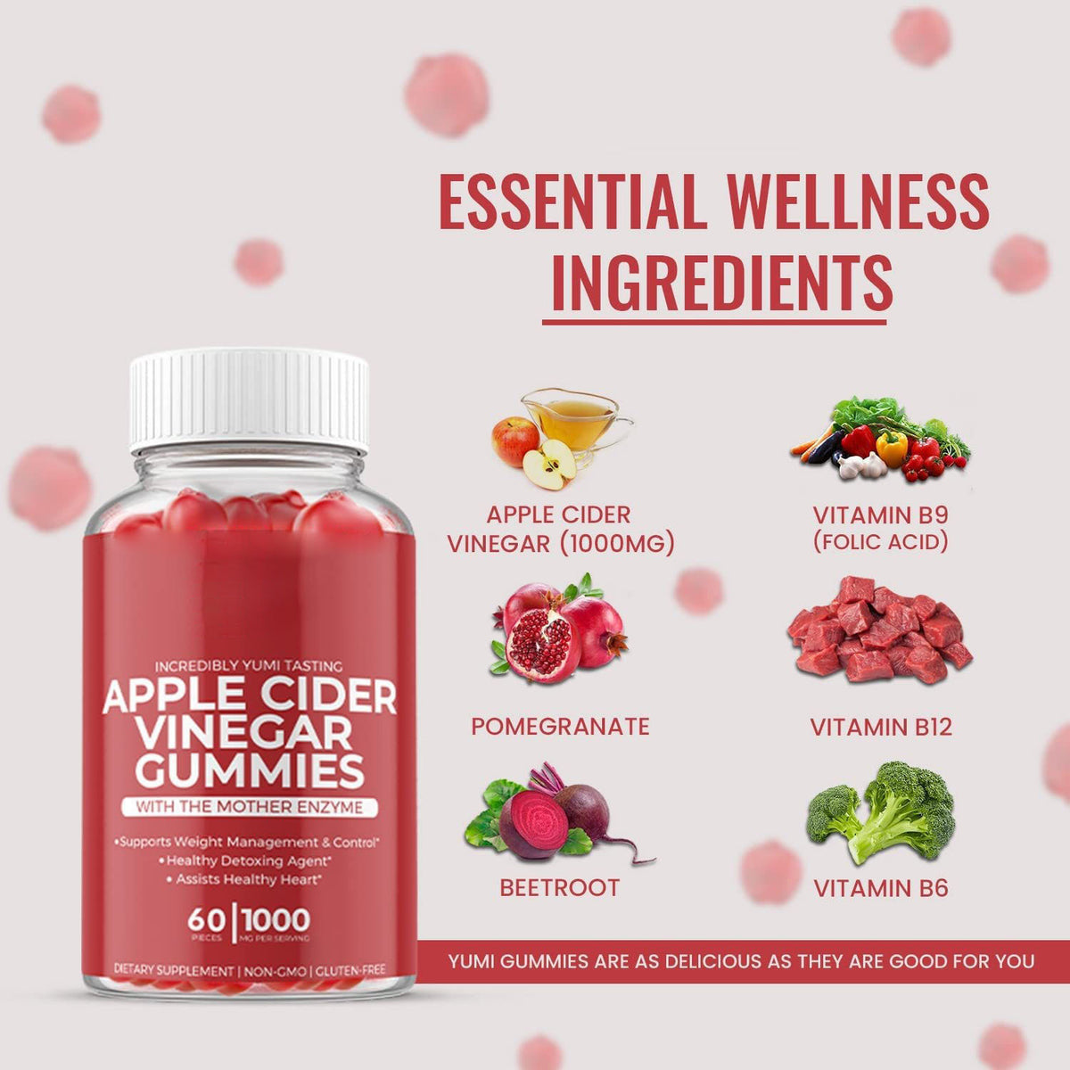 Cider Vinegar Gummies, 60 Tablets