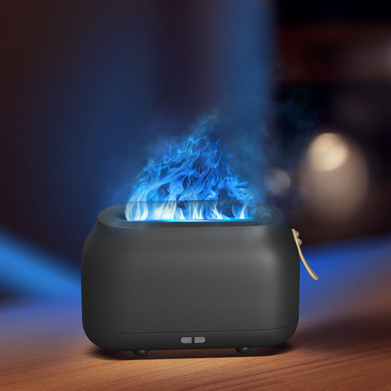 Simulated Flame Aromatherapy Humidifier with Night Light & Air Purifier