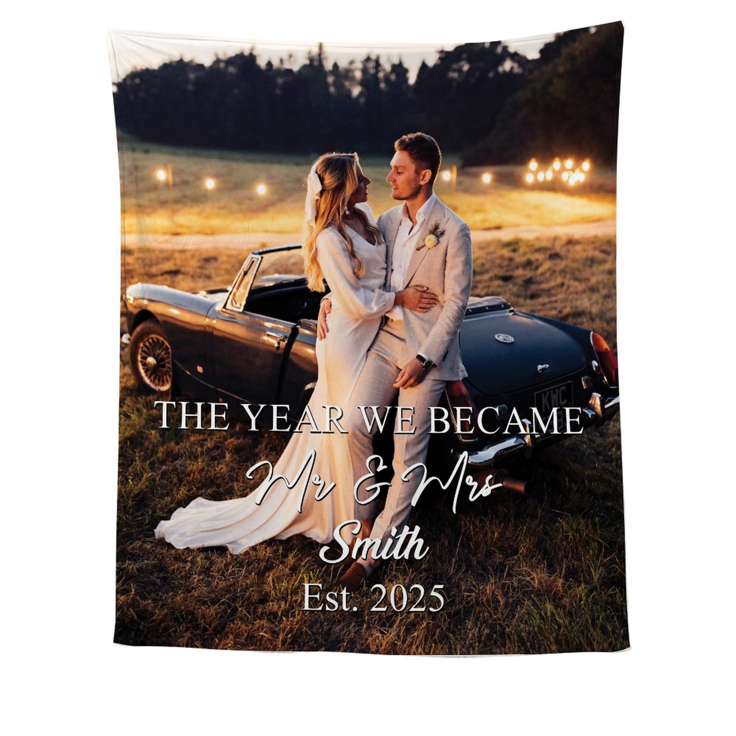 Personalized Flannel Blanket with Photos and Text - Customizable Sizes & Styles