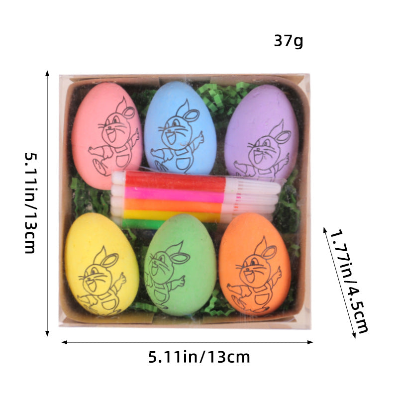 Easter Hand-Painted Egg Decorations Set - Multiple Styles & Sizes