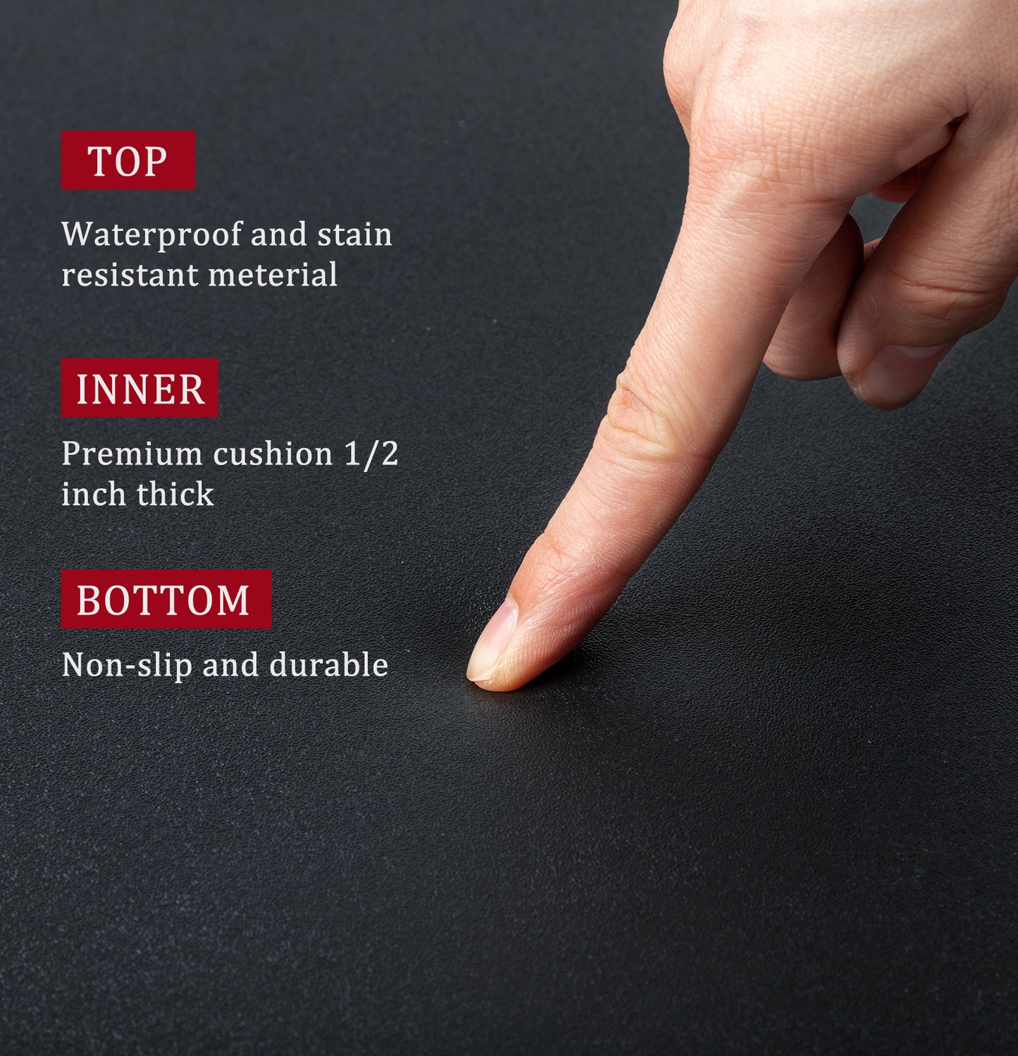 Anti-Fatigue Salon Mat 3ft x 4.5ft - Comfortable PVC Barber Floor Mat
