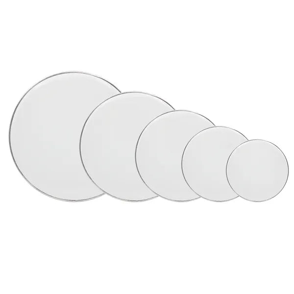 White Drum Heads Set - 22", 16", 14", 13", 12" - PET Material
