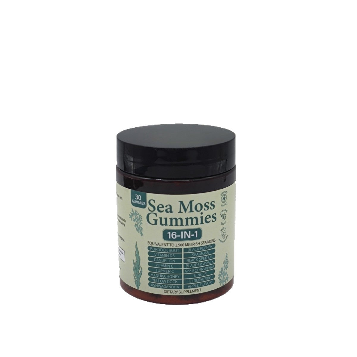 Sea Moss Gummies with Black Seed Oil - 30 Tablets
