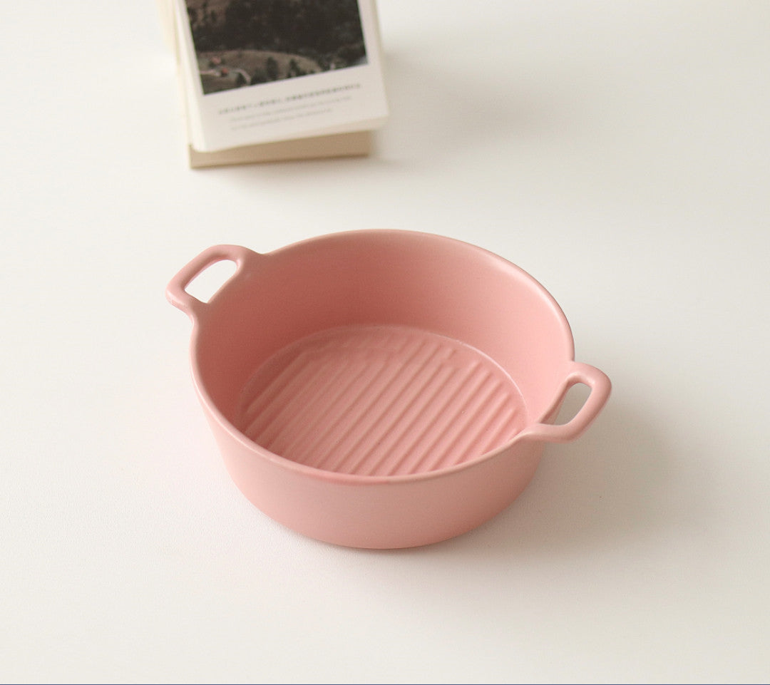 Ceramic Dinner Plate - Round Porcelain Tableware for Kitchen & Dining - Multiple Styles