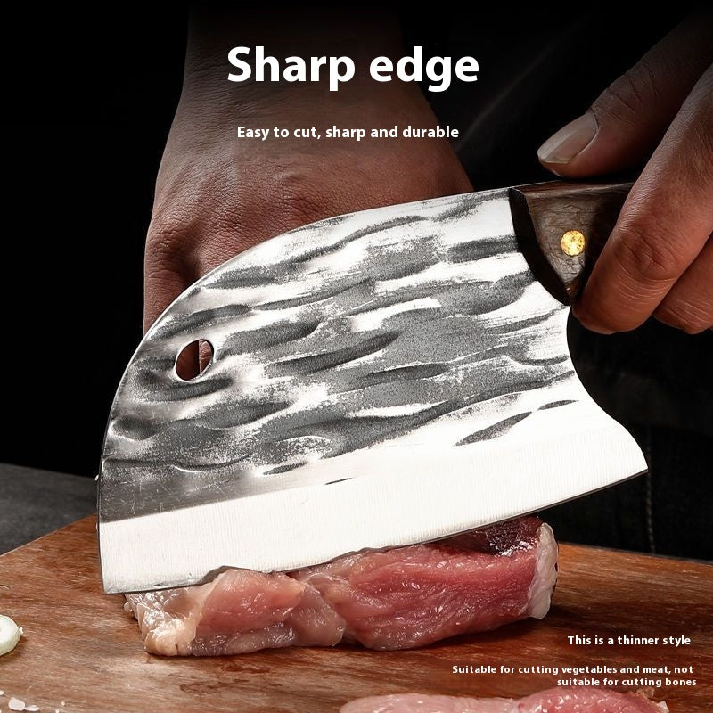 Fish Head Knife Stainless Steel Kitchen Cutting Tool - Forging Pattern, Multiple Thicknesses