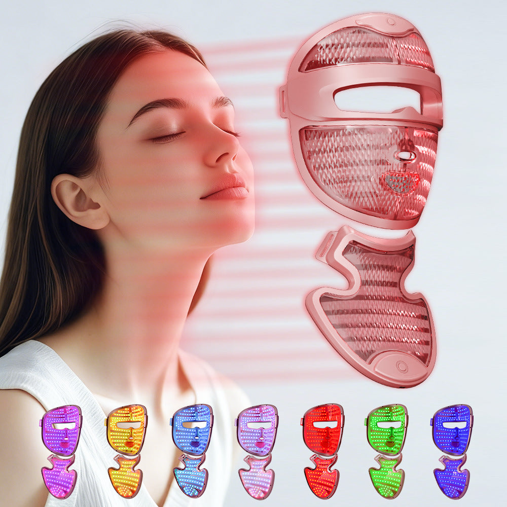 7-Color LED Facial Mask for Skin Brightening & Rejuvenation - Home Use
