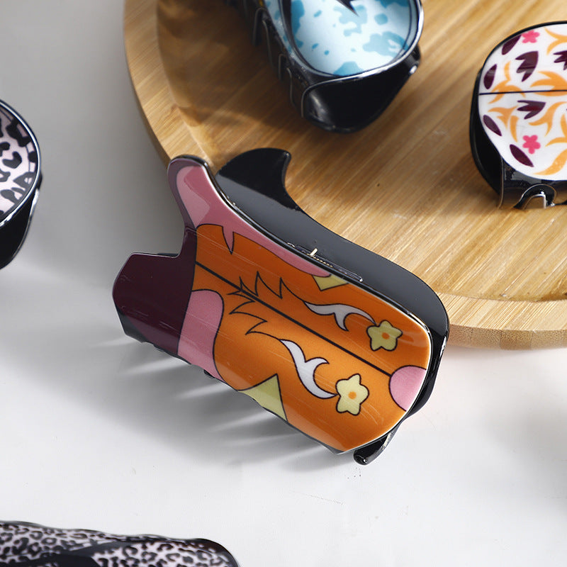 Retro Acrylic Barrettes - Multiple Colors