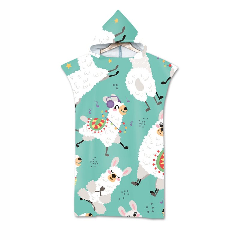 Geometric Print Bath Towel Cloak - Beach & Pool Cover-up, Multiple Sizes