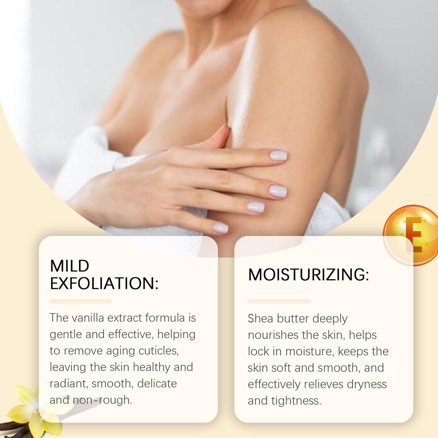 Vanilla Body Scrub for Exfoliation and Deep Skin Nourishment