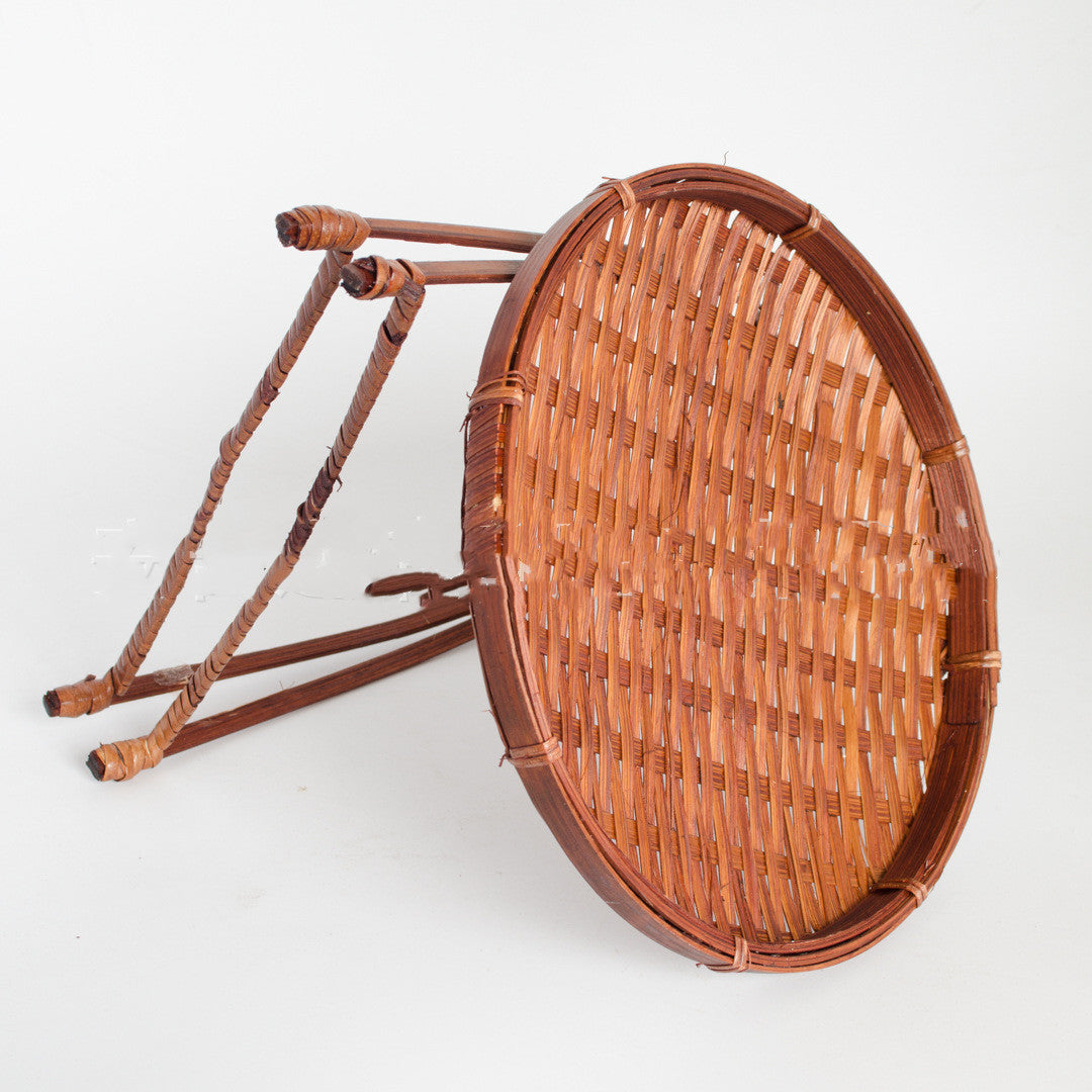 Bamboo Fruit Tray and Storage Basket - Handmade Rattan Home Decor, Brown