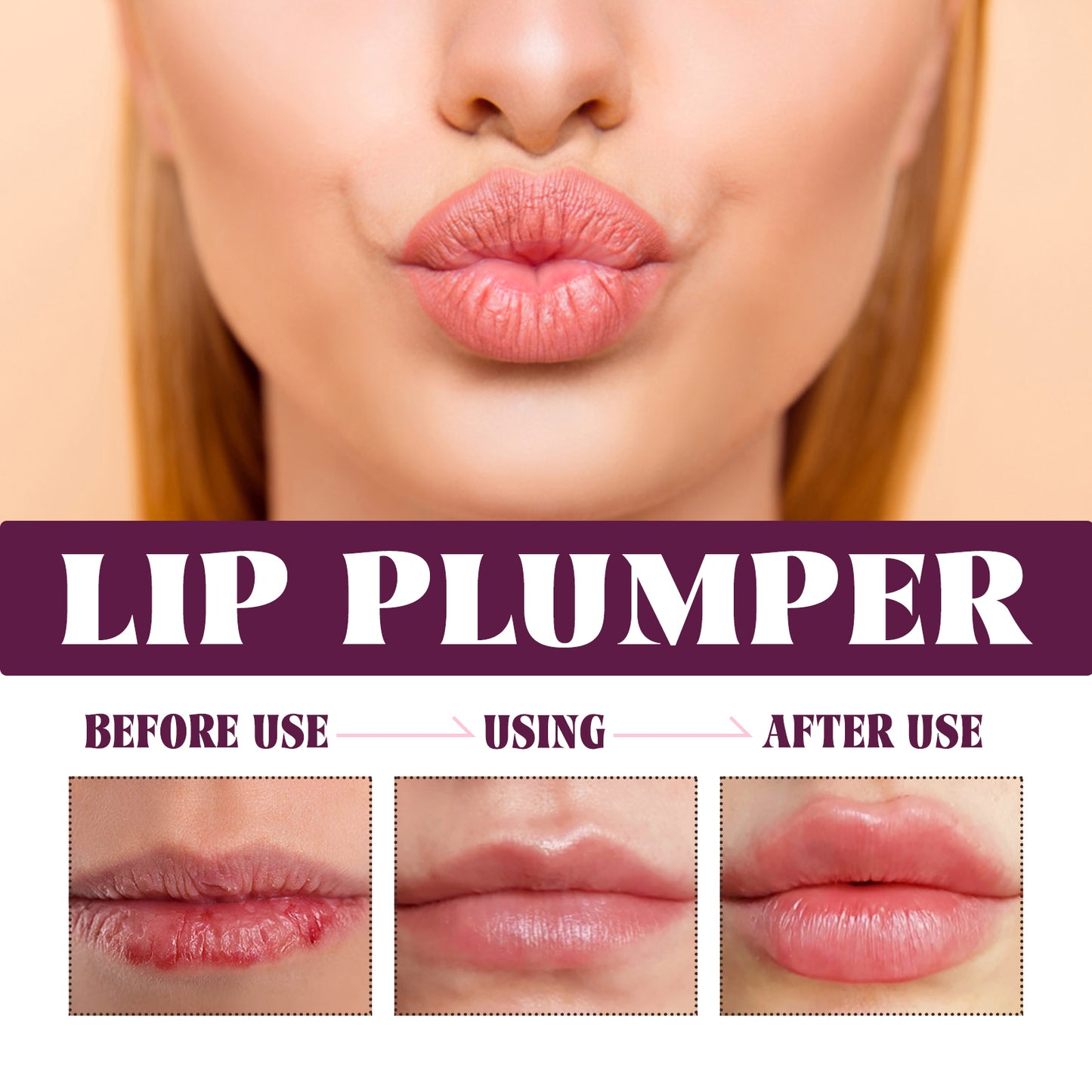 Moisturizing Lip Plumper with Ginger Extract - Smoothing & Nourishing