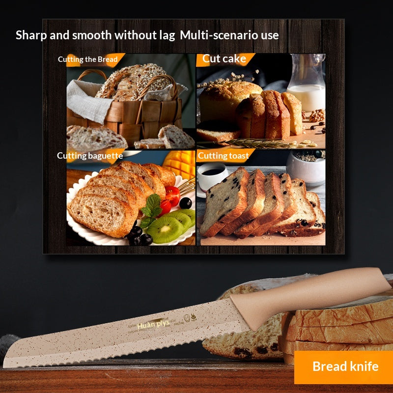 20cm Serrated Bread Knife with Black Handle - Kitchen & Dining Tool