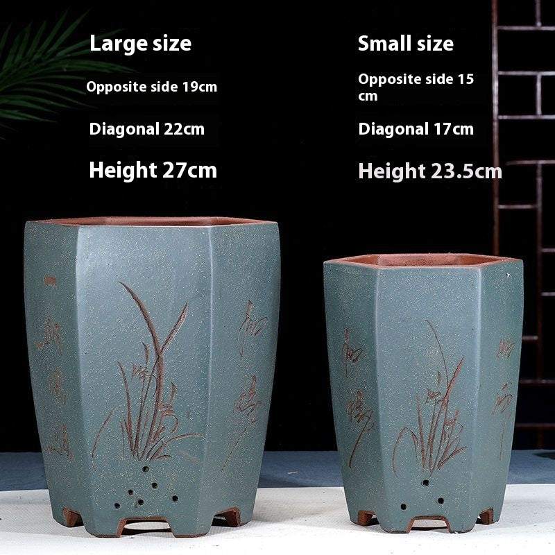 Large Handmade Purple Sand Basin - Home Garden Storage