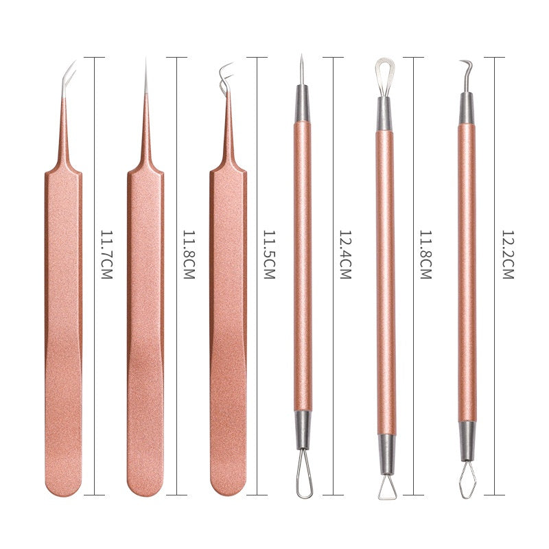 Stainless Steel Acne Remover Pimple Extractor Tool Set - Dual Purpose