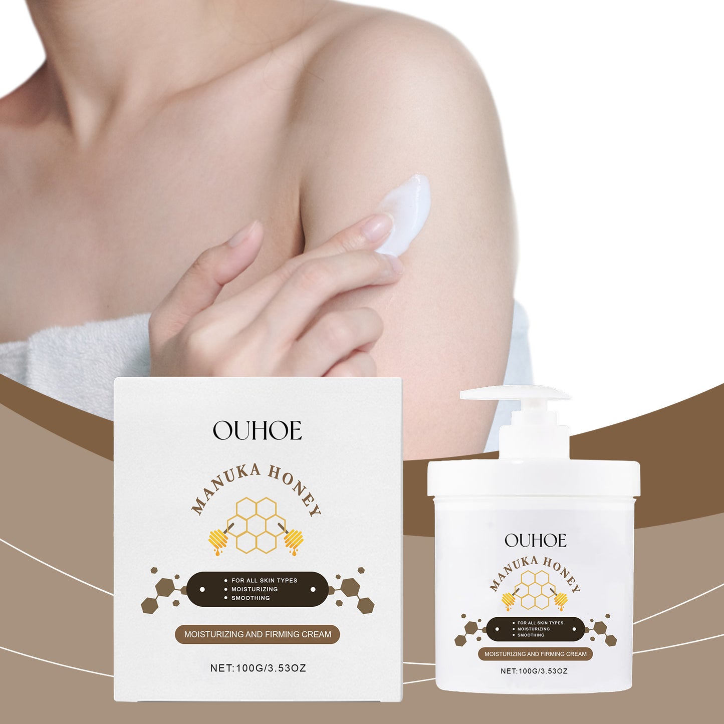 Firming Body Cream with Vitamin E & Squalane - Moisturizing Skin Lotion