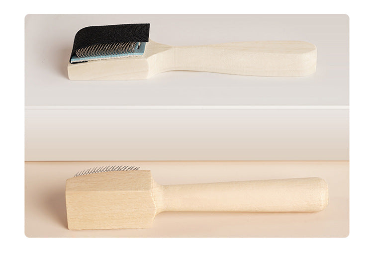 Stainless Steel Dance Shoe Brush with Velcro Head - 17cm Shoe Cleaning Tool