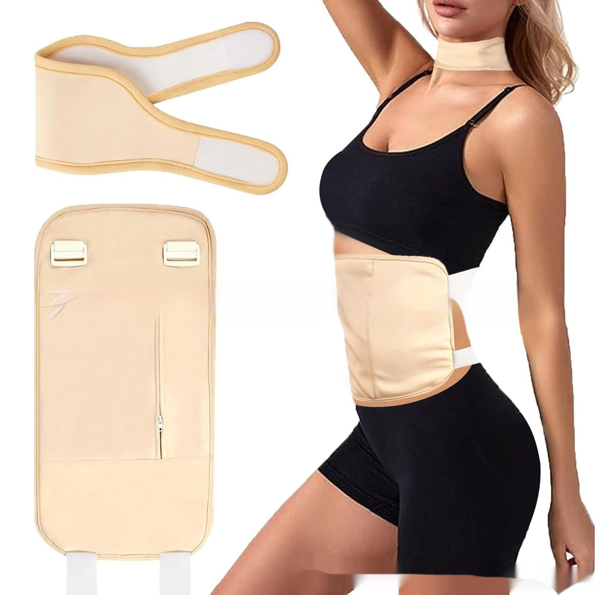 Leak Proof Oil Soft Hot Compress Conditioning Waist Belt