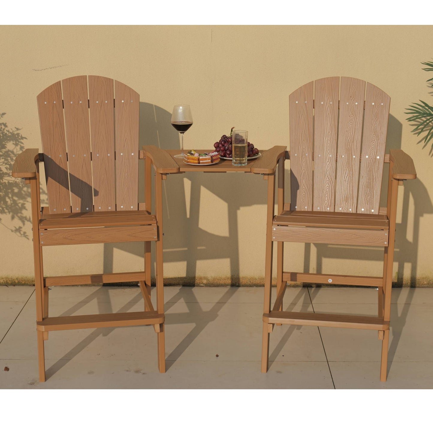 Outdoor Bar Chair Set Perfect For Patio Happy Hour Togethers & Casual