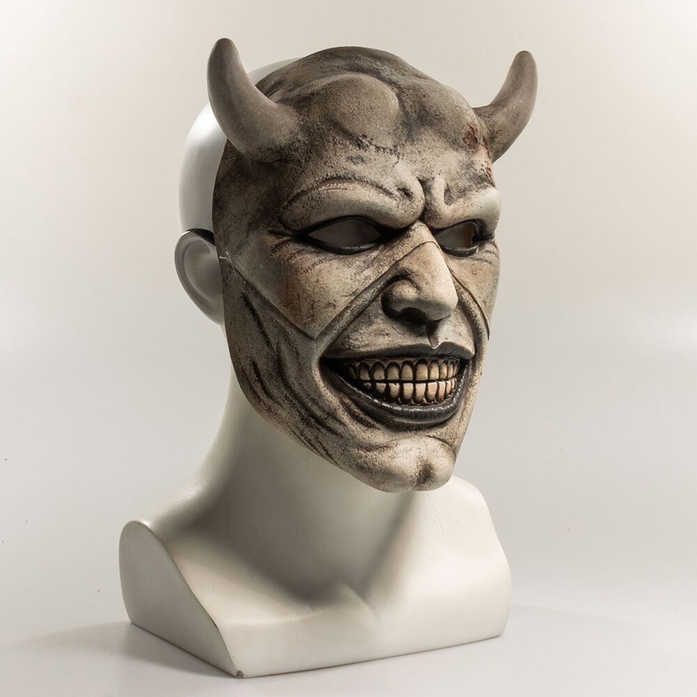Black Latex Mask Headgear for Halloween and Party Costumes - Split Design