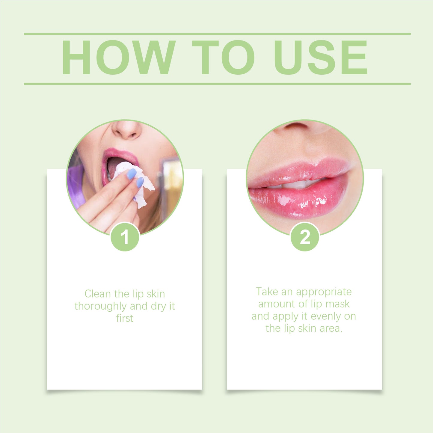 Green Apple Lip Mask - Moisturizing Treatment for Dry Lips & Fine Lines