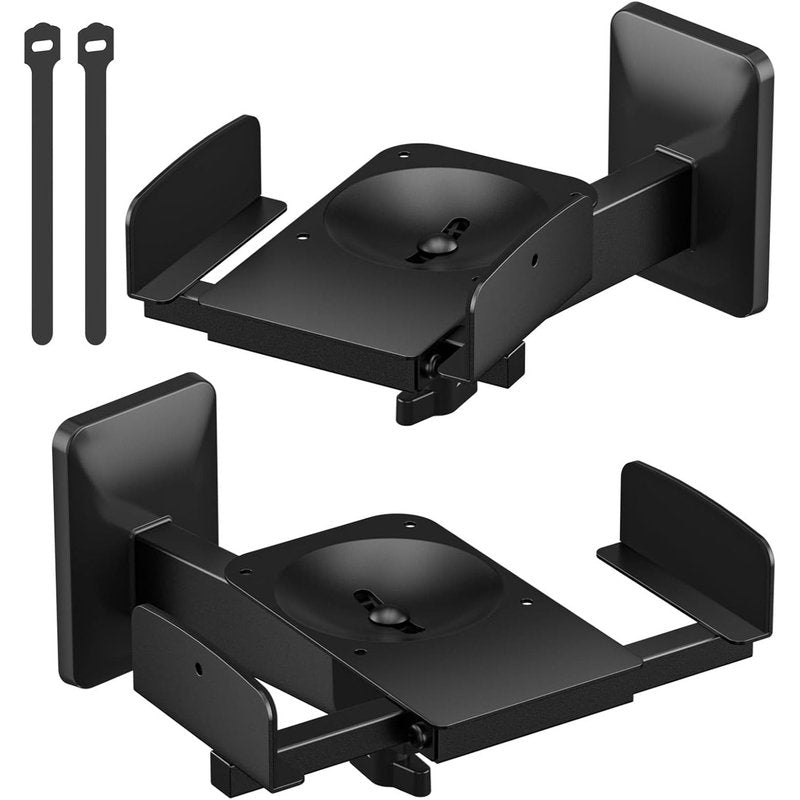Double Clip Speaker Wall Mount 2 Pack - Black