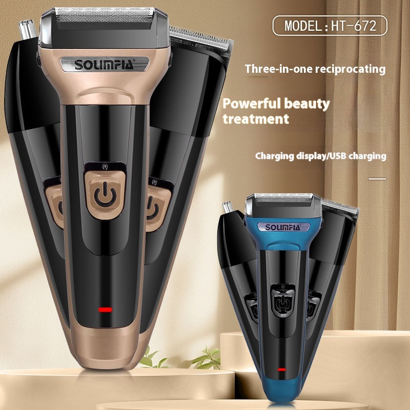 3-in-1 Electric Shaver & Hair Clipper, Rechargeable