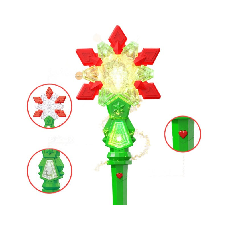 Luminous Christmas Snowflake Stick Toy for Kids - Holiday Decor & Party Supplies