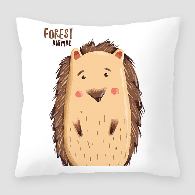 Cartoon Peach Skin Velvet Pillow Cover for Sofa & Living Room - Multiple Colors