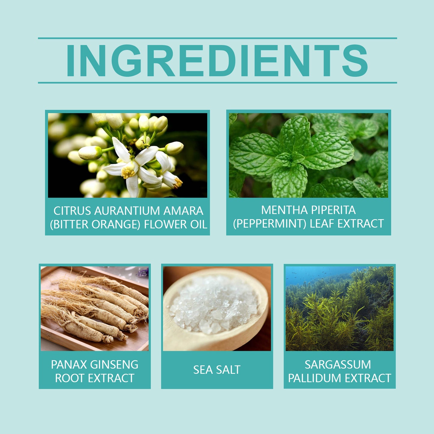 Moisturizing Bath Sea Salt with Ginseng & Peppermint - Gentle Body Soak