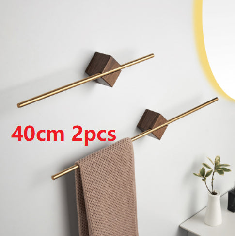 Punch Free Wall-Mounted Towel Rack Hanging Rod - Pull-Out Bathroom Organizer