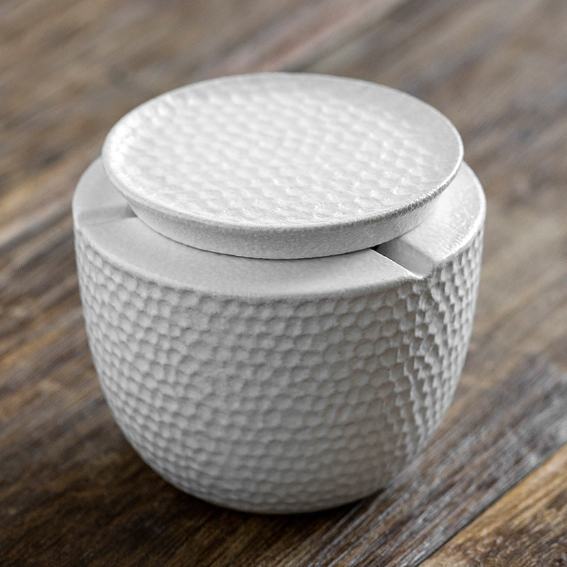 Ceramic Wind and Fly Ash Jar with Lid for Household Storage