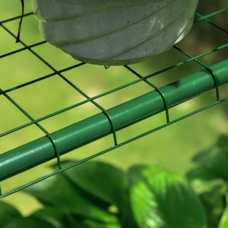 Portable Walk-In Greenhouse Kit with 3 Shelves, Roll-Up Door & Weatherproof Cover