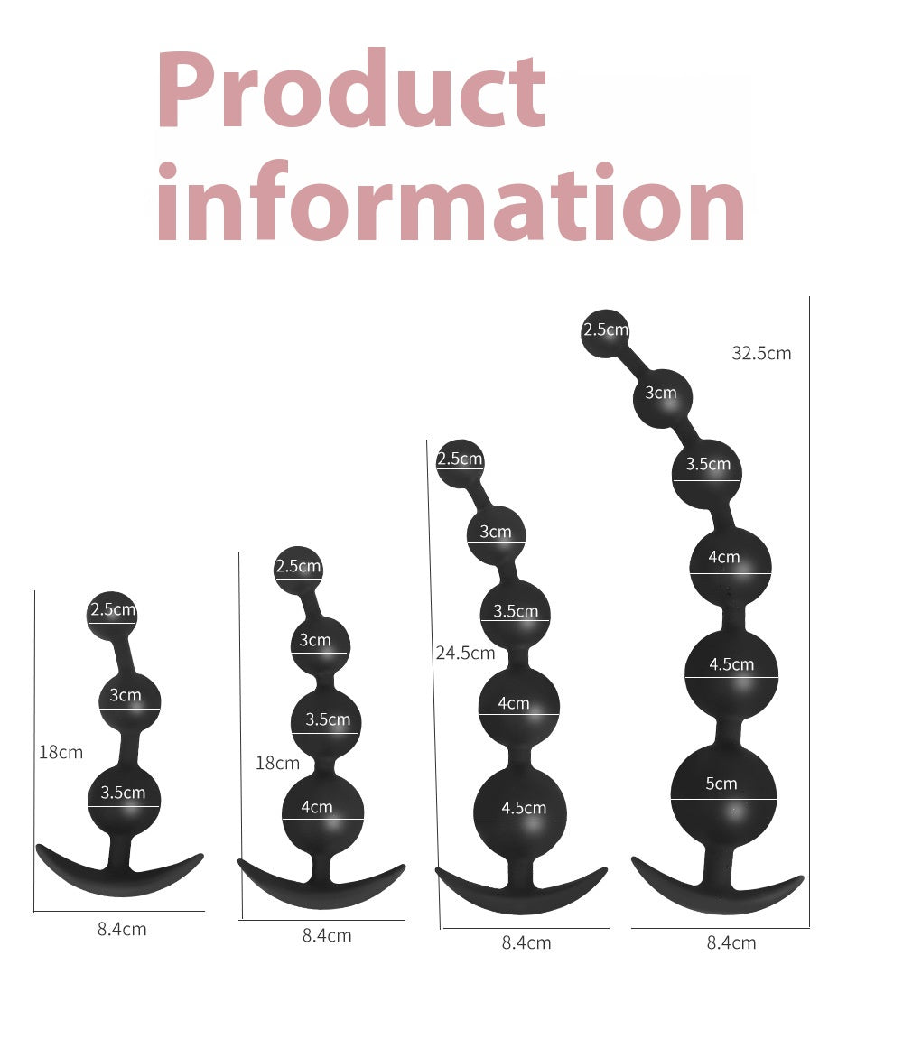 Silicone Bead Butt Plug Water Drop - Adult Wellness Sex Toy