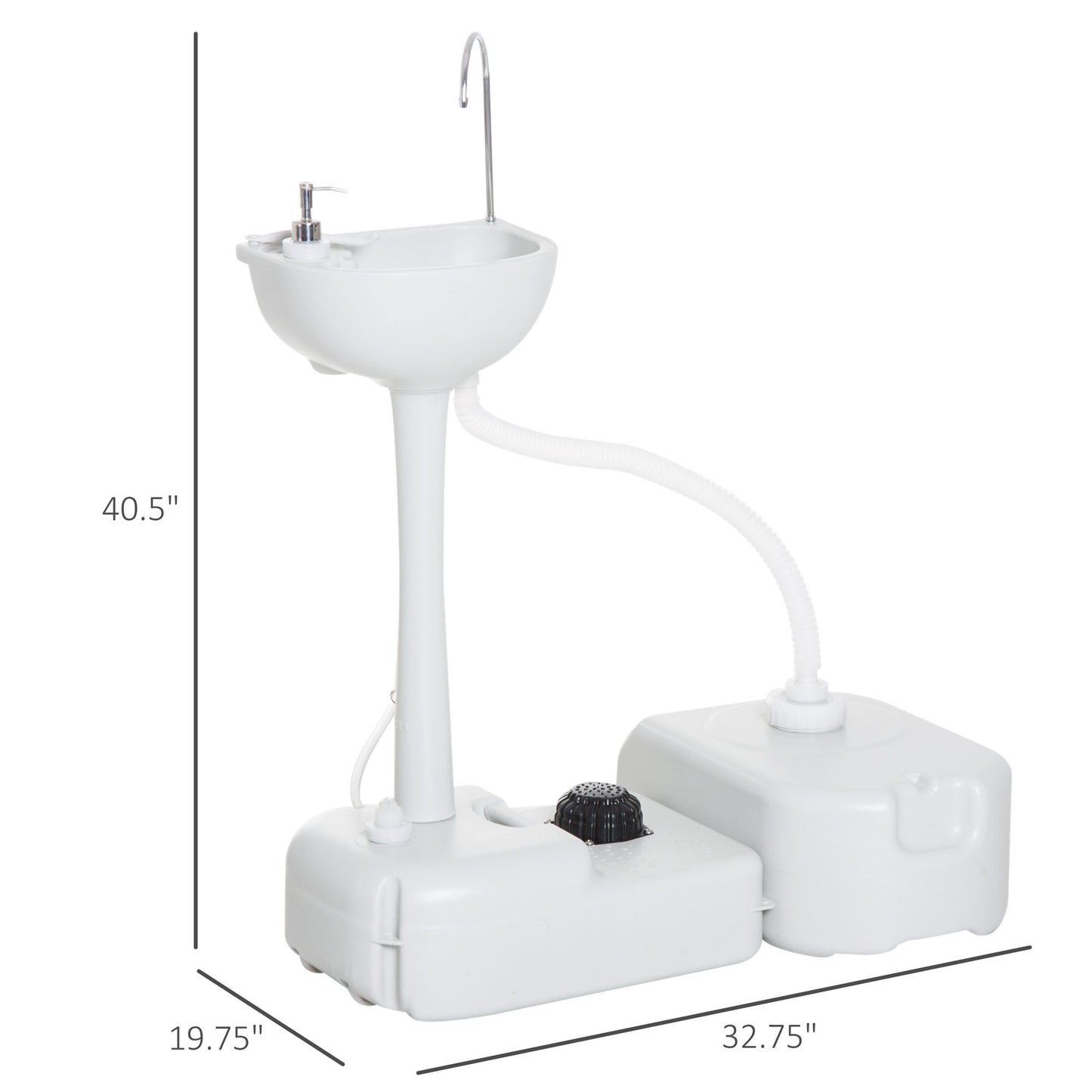 Portable Handwashing Sink with 4.5 Gallon Tank & Wheels