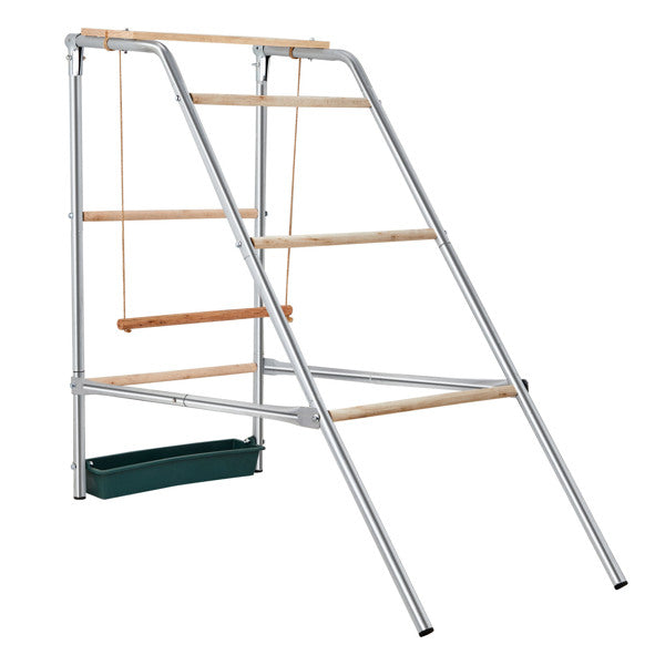 Outdoor Chicken Perch 103x50x100cm with 4 Levels - Durable Metal & Wood
