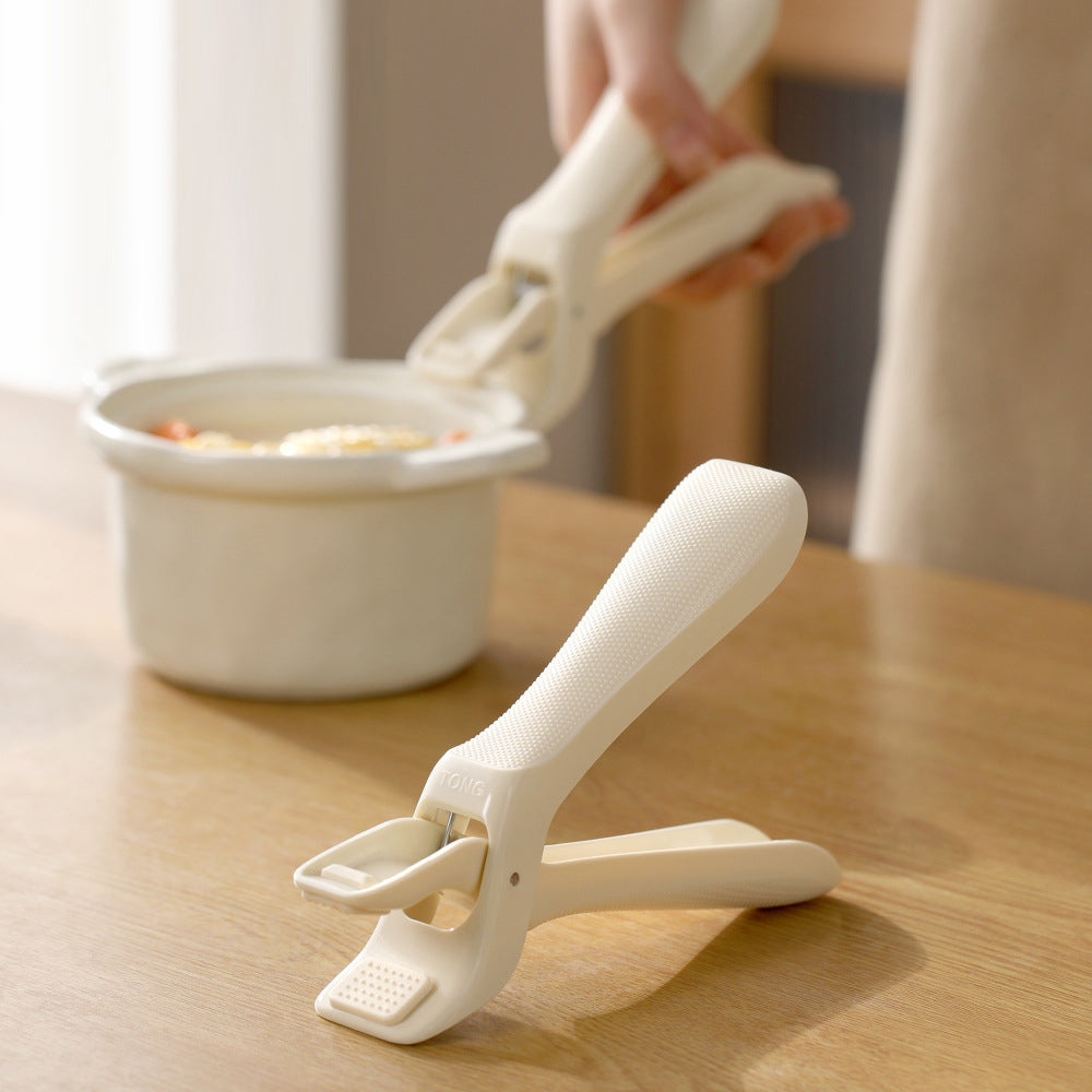 Heat-Resistant Silicone Non-Slip Bowl & Pot Gripper - White Kitchen Tool