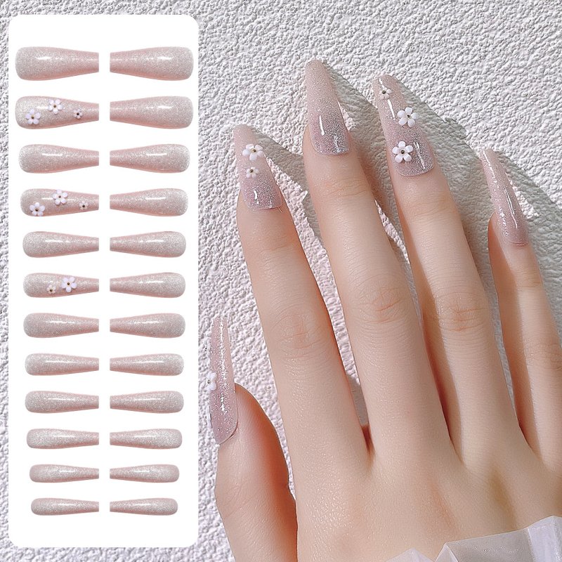 Fake Nail Patches with Jelly Glue - 24 Pieces