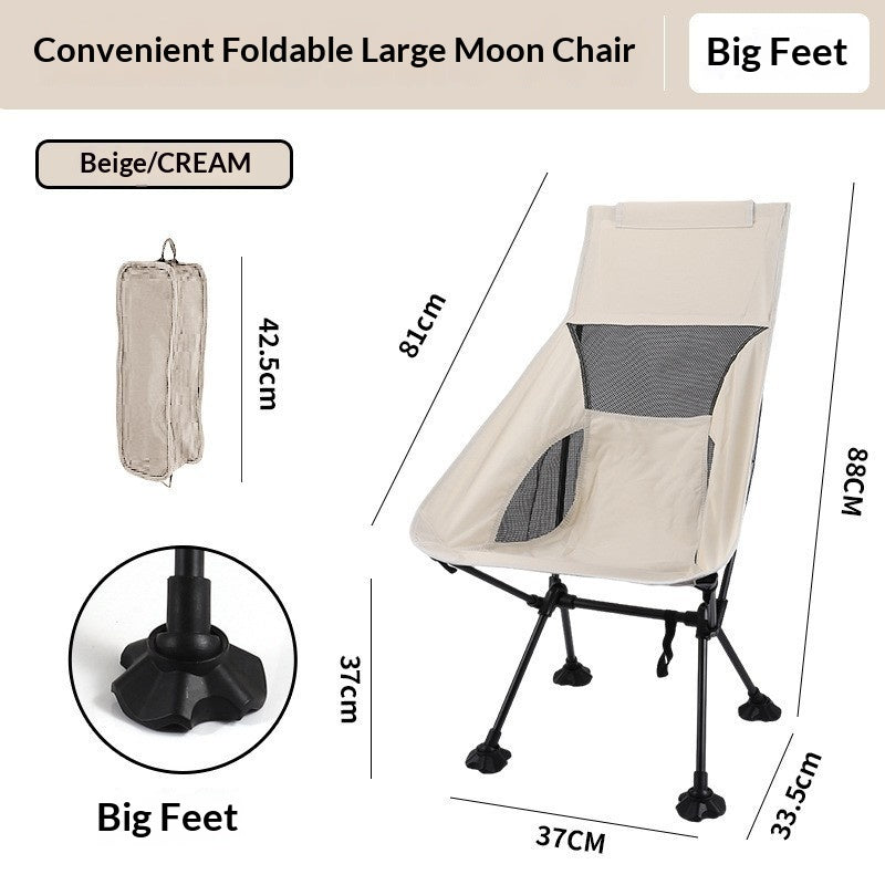 Outdoor Folding Chair with Mesh Backrest - Lightweight & Breathable for Garden & Patio