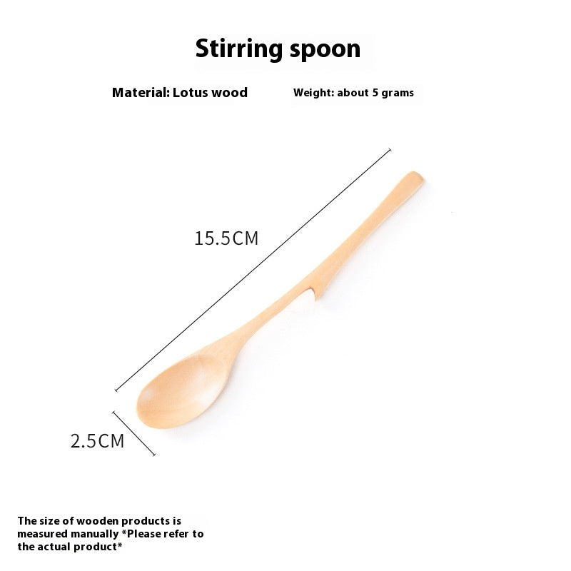 Wooden Honeycomb Stirring Spoon Long Handle Kitchen Utensil