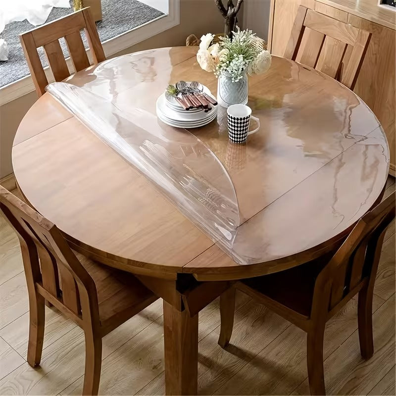 Waterproof Round PVC Table Cover - Heat Resistant Protector