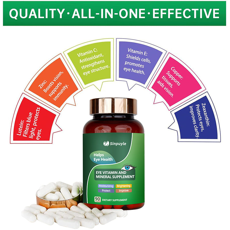 Lutein Eye Health Supplement Capsules - Vitamin & Mineral Vision Support