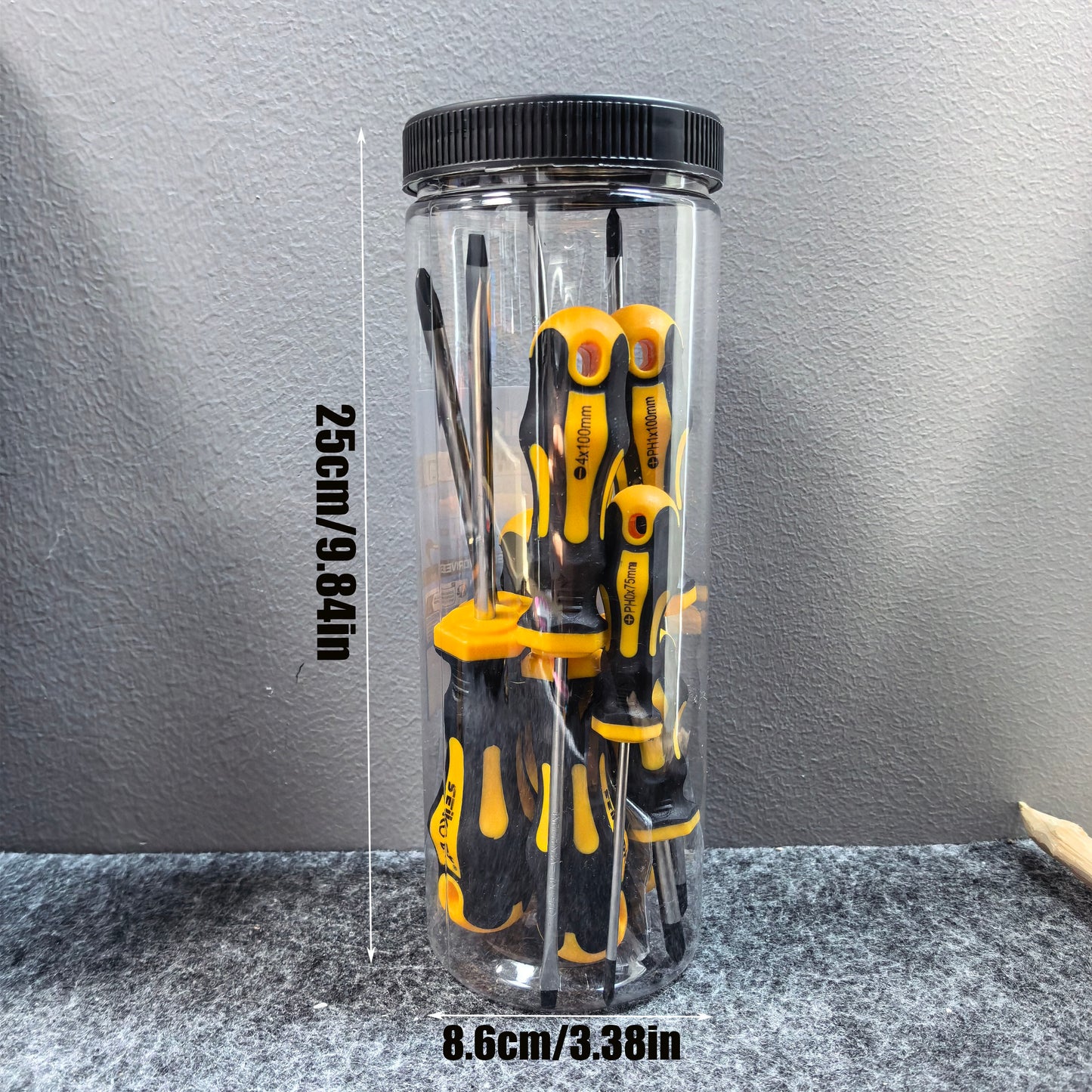 10-Piece Screwdriver Set with Handle and Portable Bits for Home Repairs