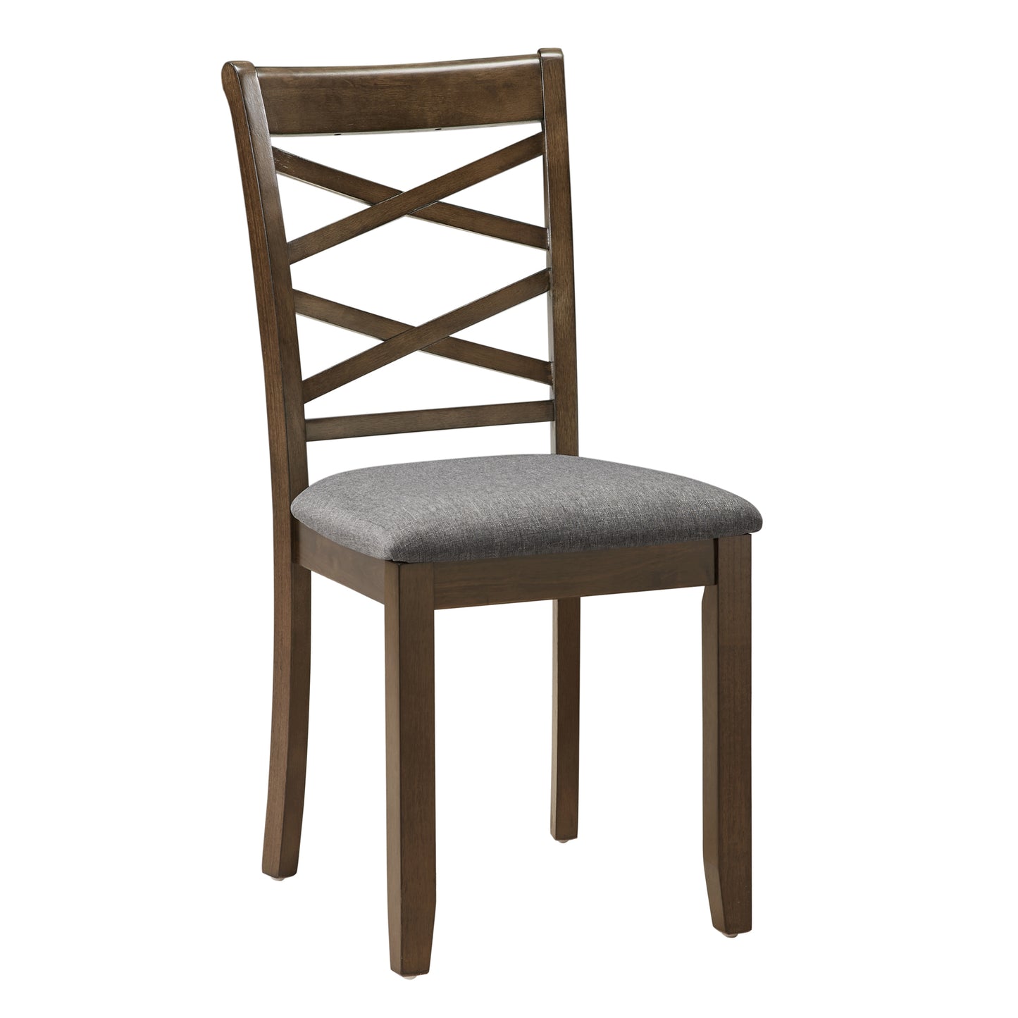 Walnut Dining Chairs Set of 4 - Upholstered Kitchen Chairs