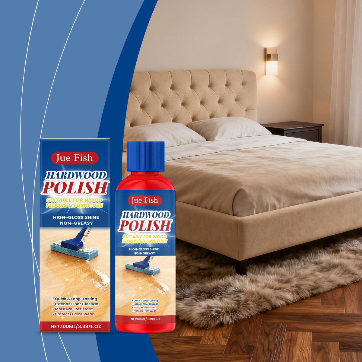 Wood Floor Polishing Agent 100ml - Protects & Restores Shine